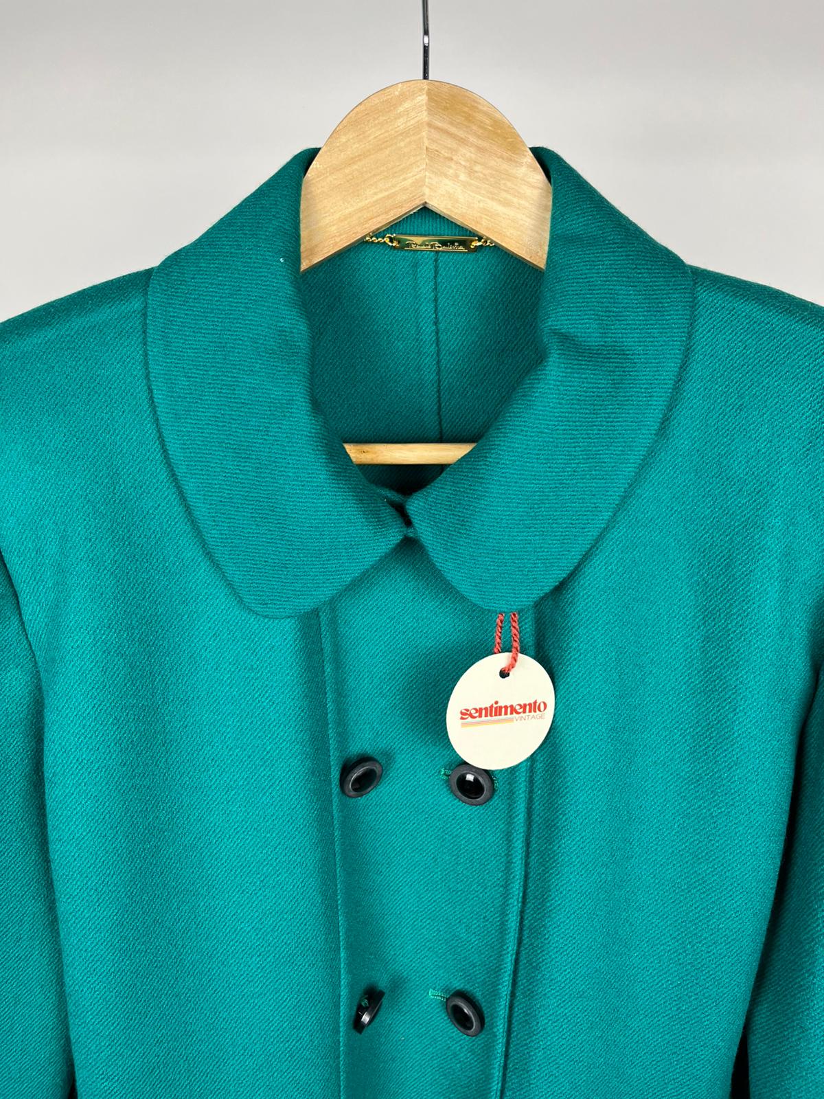 Giacca Vintage Renato Balestra Verde Smeraldo Anni '80