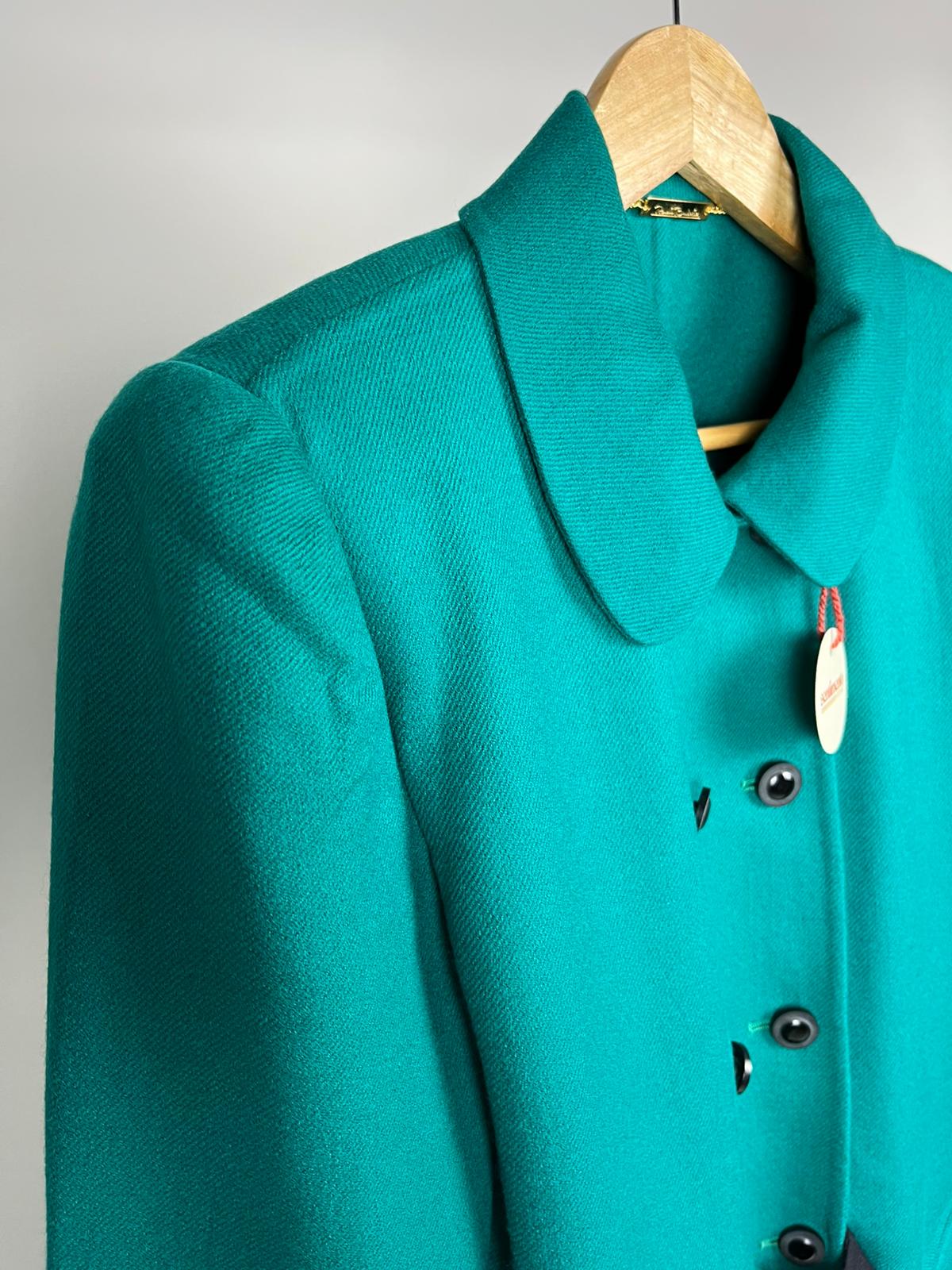 Giacca Vintage Renato Balestra Verde Smeraldo Anni '80