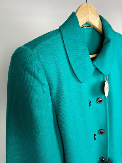 Giacca Vintage Renato Balestra Verde Smeraldo Anni '80