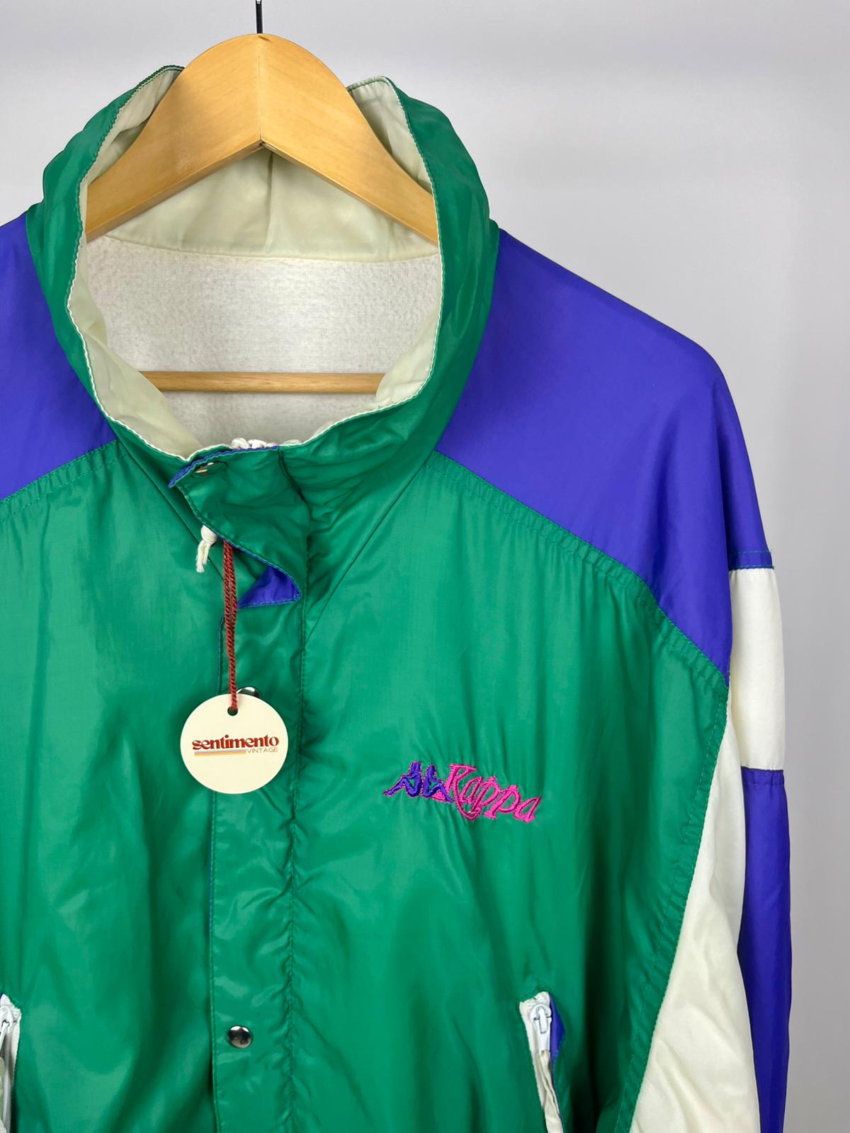 Giacca Kappa Vintage Anni 90 Sportiva Felpata Color-Block – Made in Italy