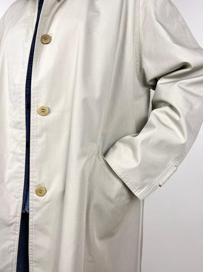 Trench vintage donna cotone beige anni '90