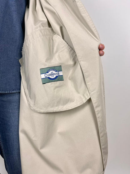 Trench vintage donna cotone beige anni '90