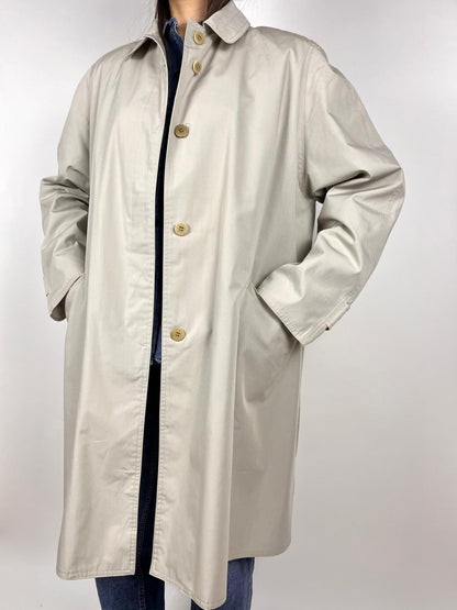 Trench vintage donna cotone beige anni '90
