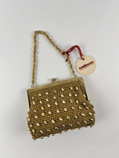 Borsetta Vintage Oro con Perline – Anni '60/'70