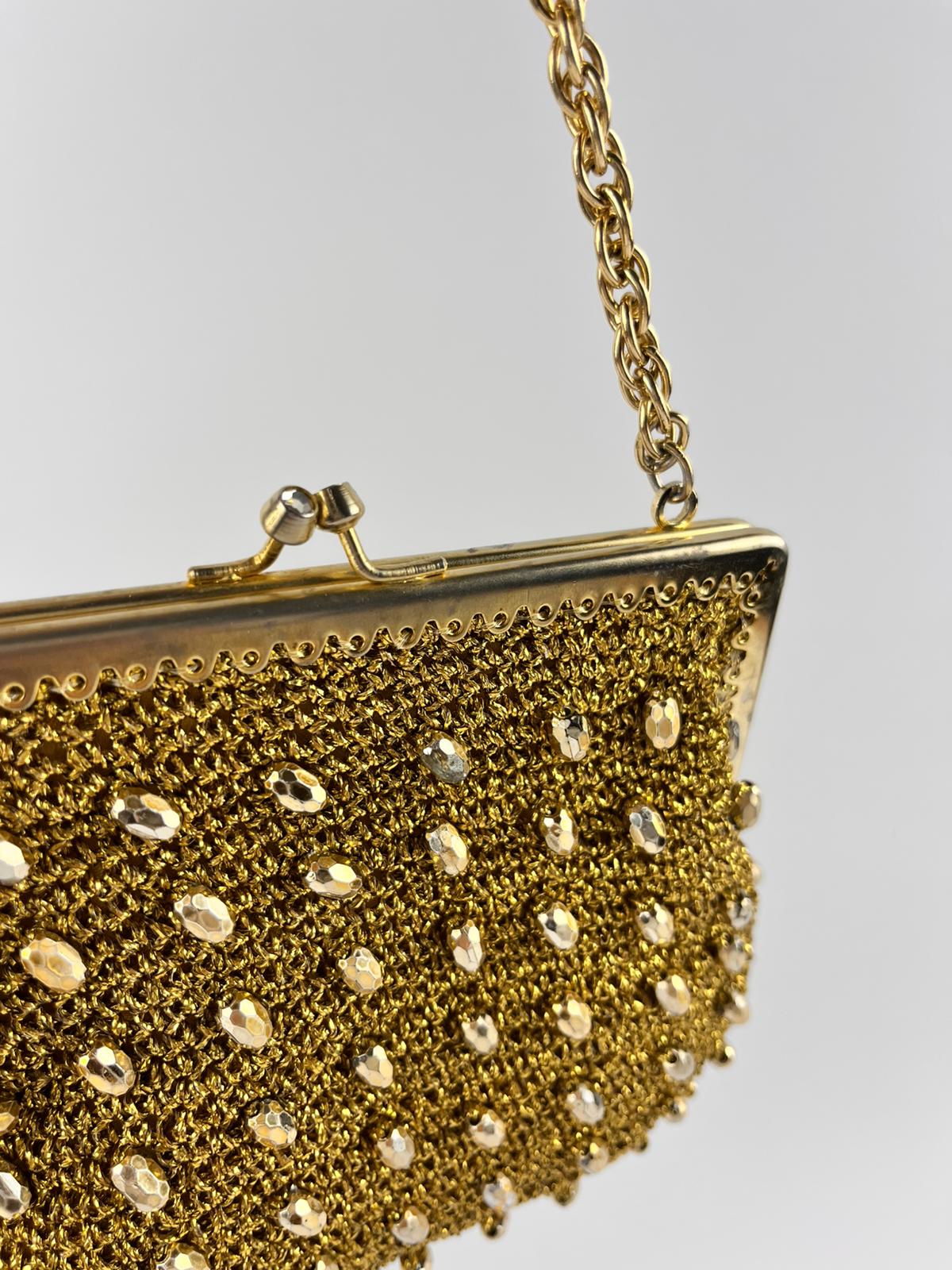 Borsetta Vintage Oro con Perline – Anni '60/'70