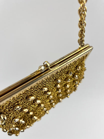 Borsetta Vintage Oro con Perline – Anni '60/'70