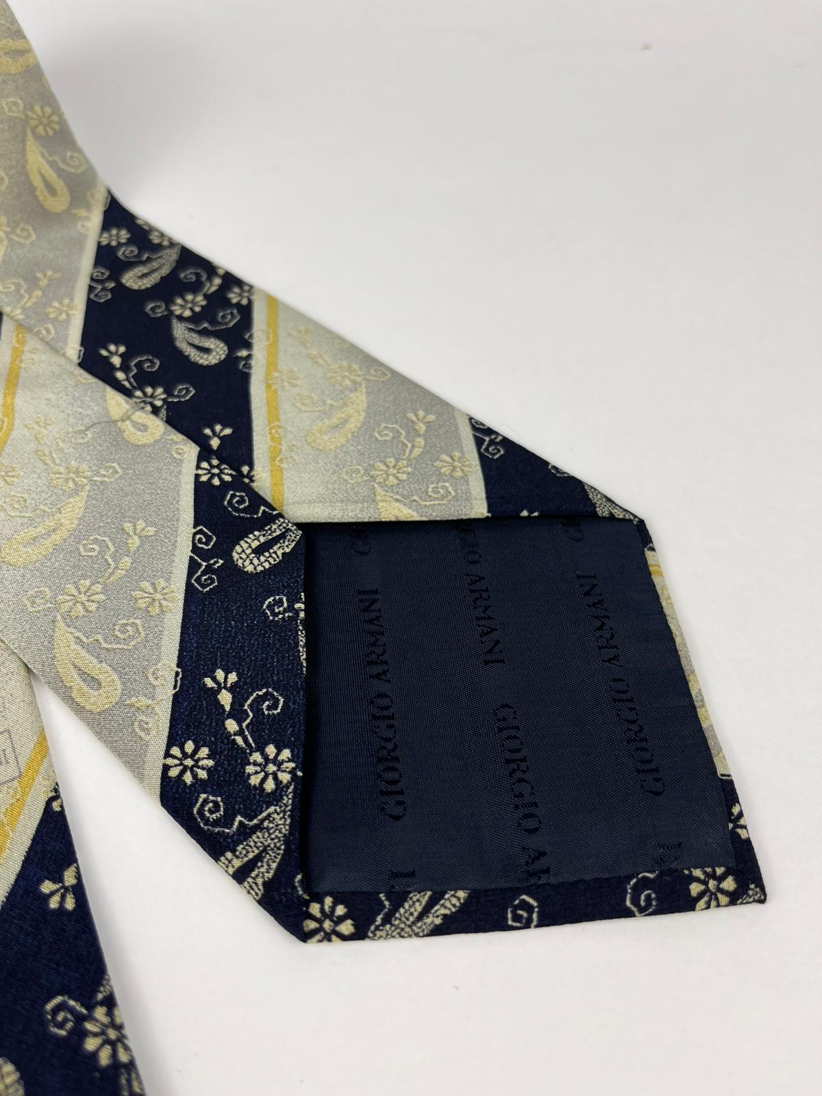 Cravatta vintage Giorgio Armani Cravatte in seta Fantasia Paisley – anni ’90