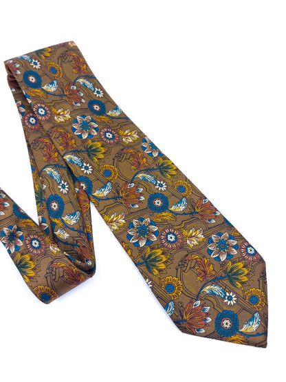 Cravatta Vintage in Pura Seta - Fantasia Floreale