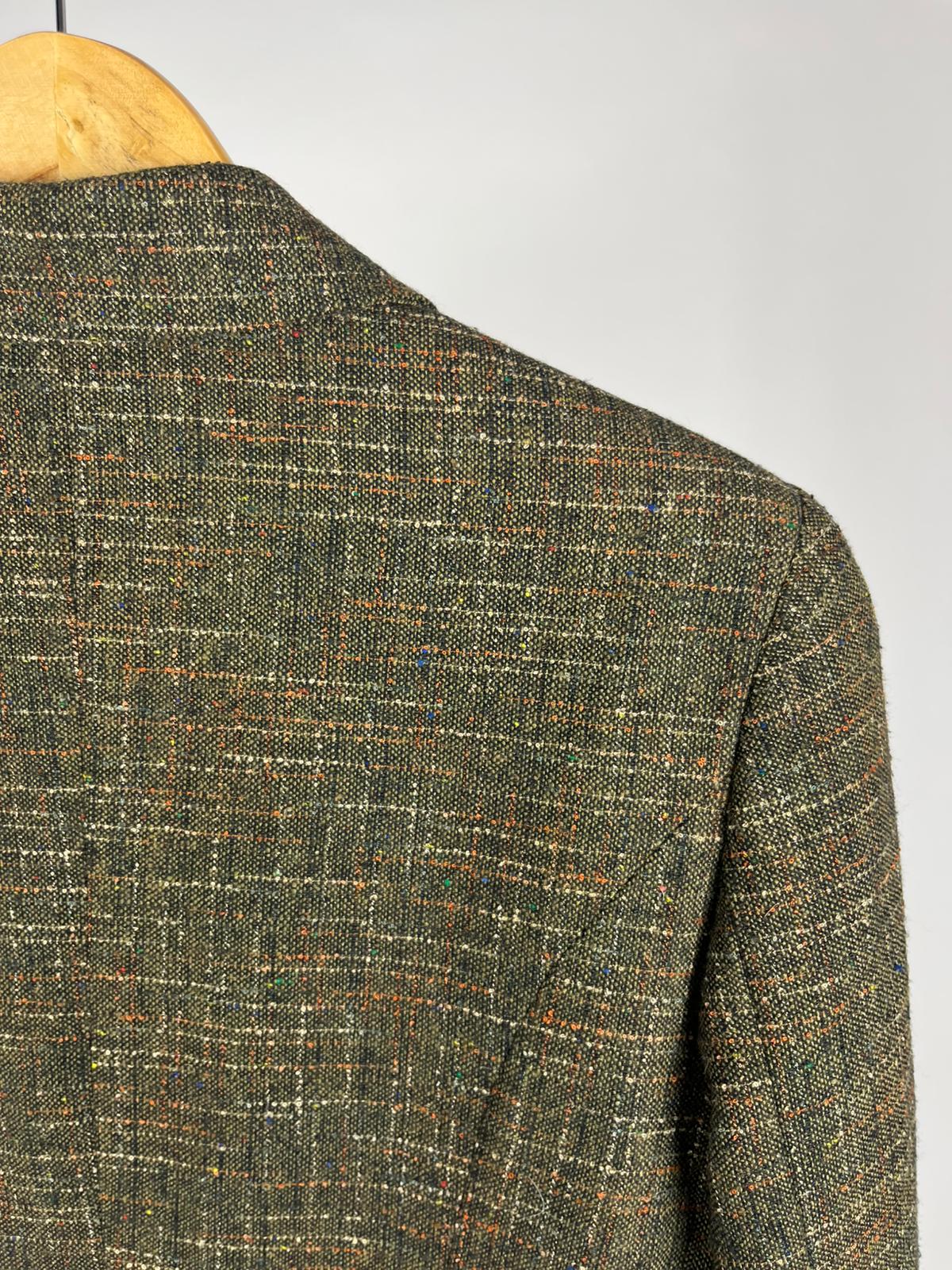 Giacca Vintage Verde Made in Italy in Tweed Leggero – Anni ’90