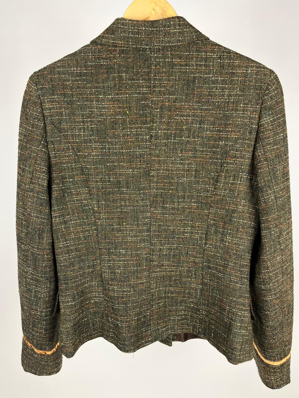 Giacca Vintage Verde Made in Italy in Tweed Leggero – Anni ’90
