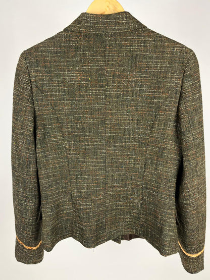 Giacca Vintage Verde Made in Italy in Tweed Leggero – Anni ’90