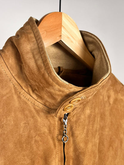 Giacca in pelle scamosciata Stewart – anni ’90 | Suede bomber color cammello