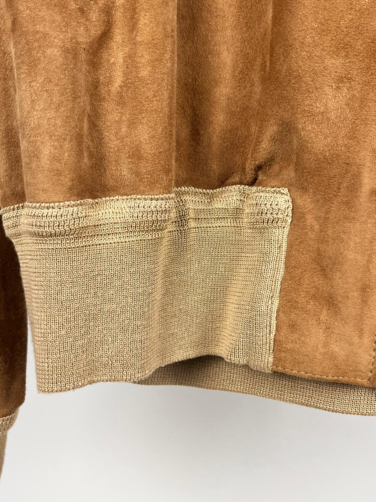 Giacca in pelle scamosciata Stewart – anni ’90 | Suede bomber color cammello