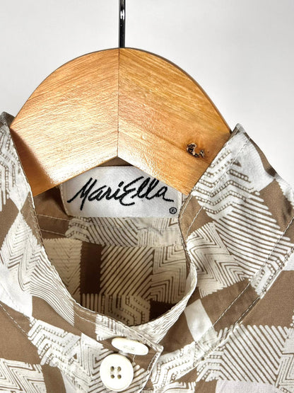 Camicia Vintage MariElla Anni '80 – Motivo Geometrico