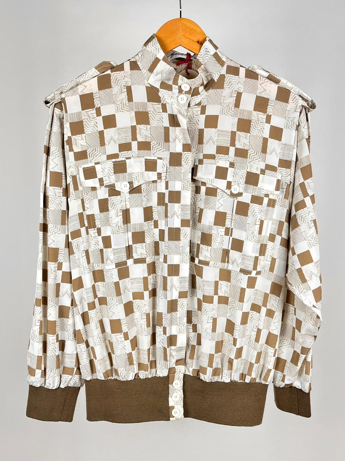 Camicia Vintage MariElla Anni '80 – Motivo Geometrico