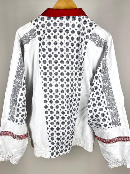 Giacca sportiva vintage Fila anni ’90 fantasia bandana bianco/rosso
