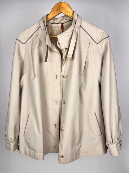 Giacca Corta Vintage Beige anni ’90 stile Minimal con Collo Alto