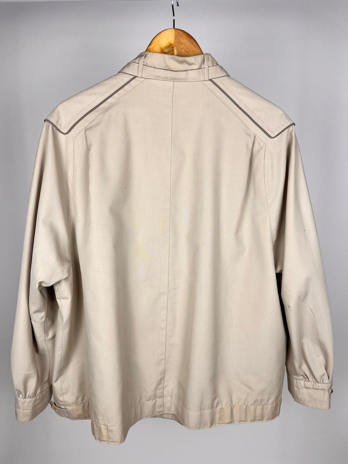 Giacca Corta Vintage Beige anni ’90 stile Minimal con Collo Alto