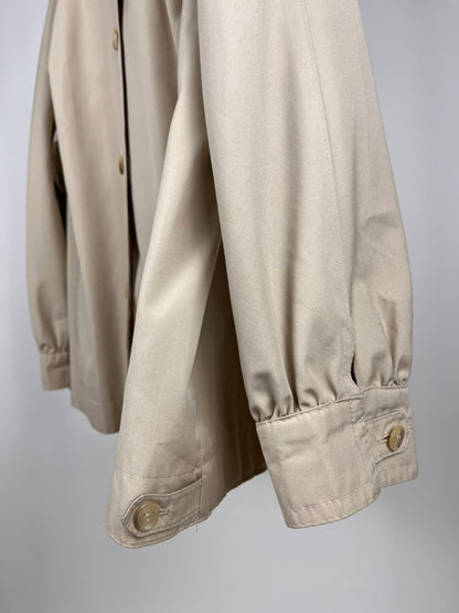 Giacca Corta Vintage Beige anni ’90 stile Minimal con Collo Alto