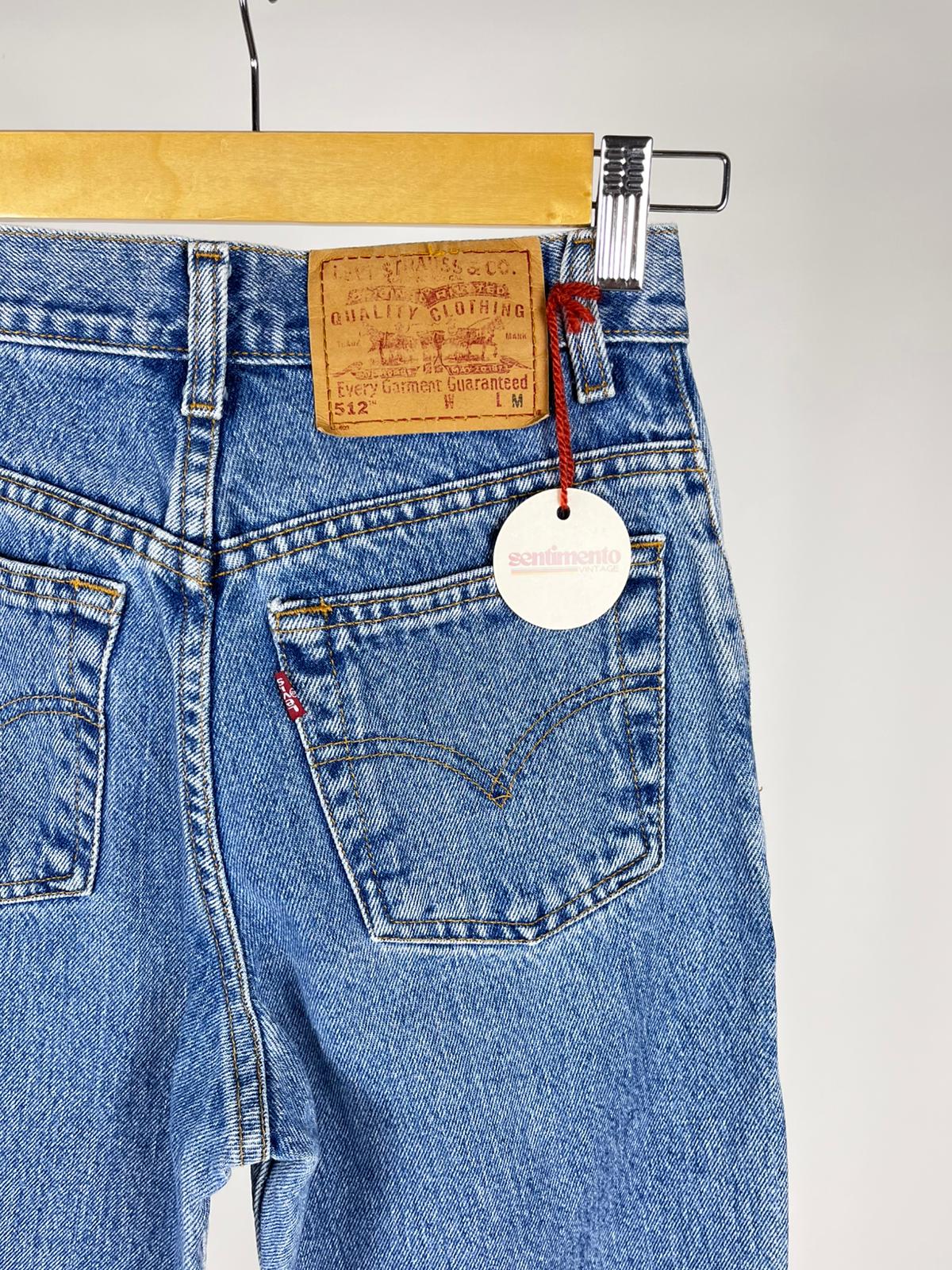 Jeans vintage Levi’s 512 anni ’90 denim blu lavaggio medio