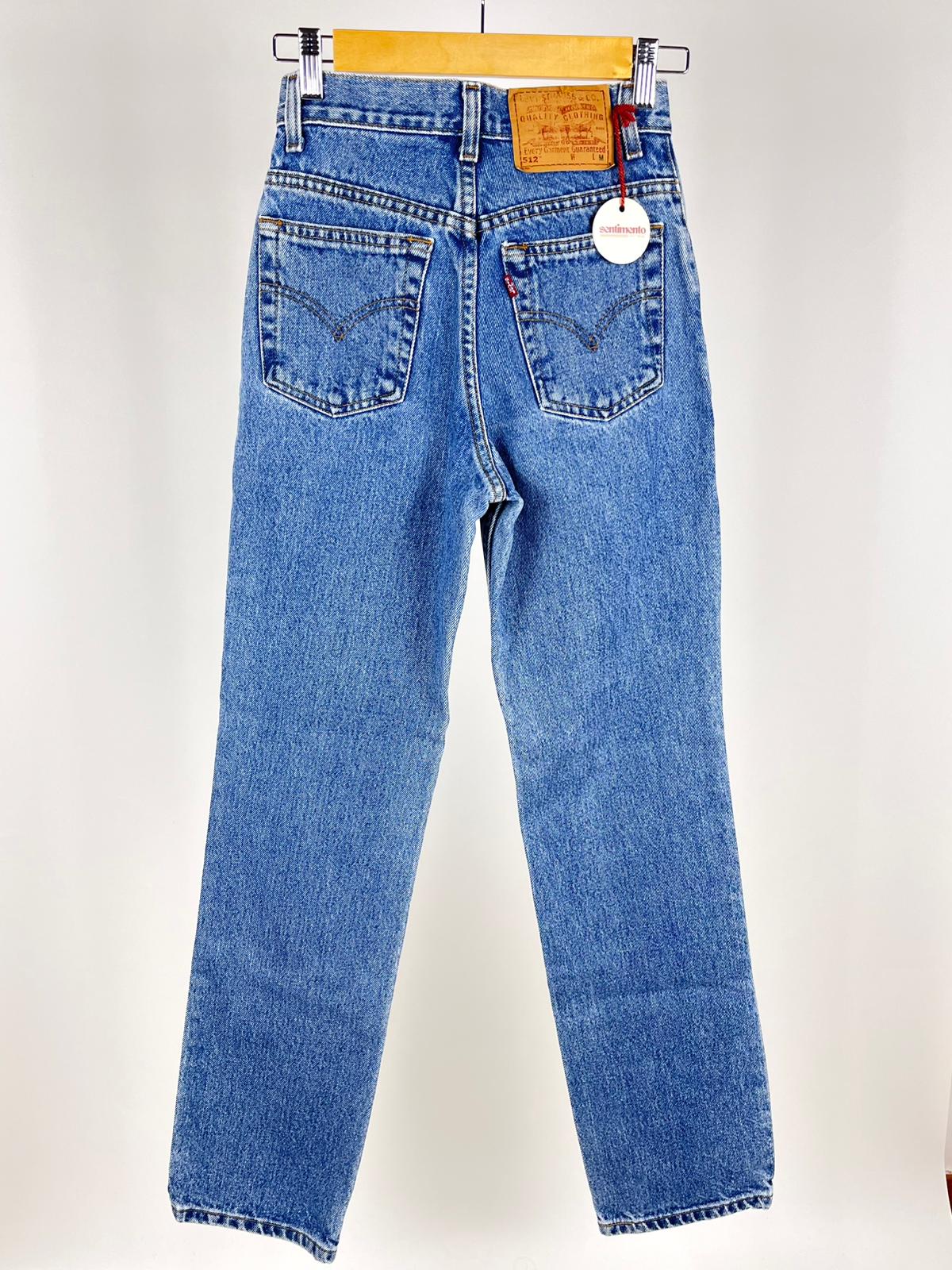 Jeans vintage Levi’s 512 anni ’90 denim blu lavaggio medio