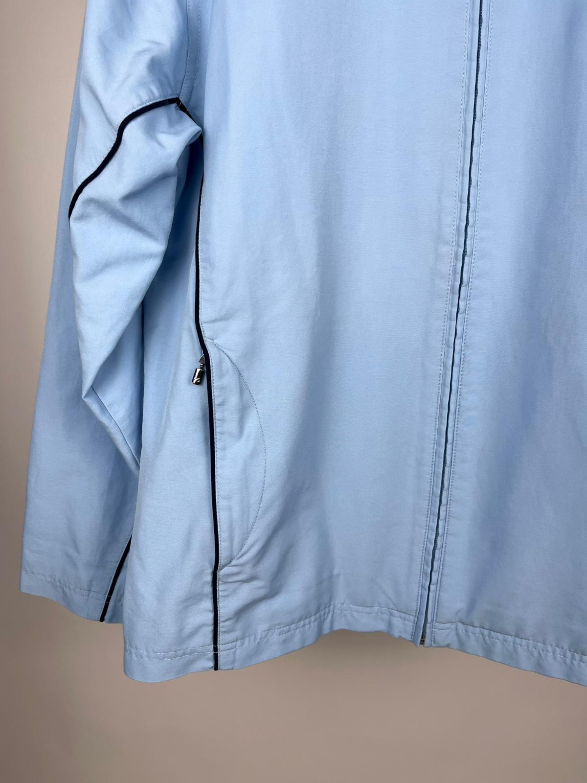 Giacca Adidas Vintage Azzurra in Tessuto Tecnico – anni 2000
