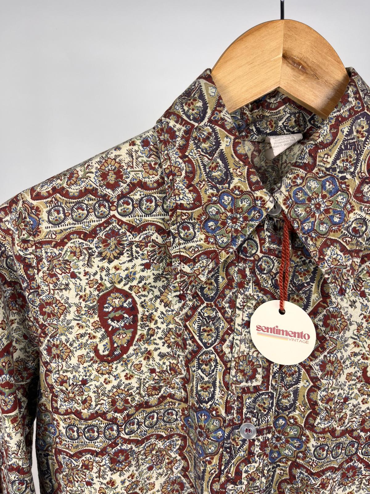 Camicia Fantasia Vintage Paisley in Cotone Anni ’70