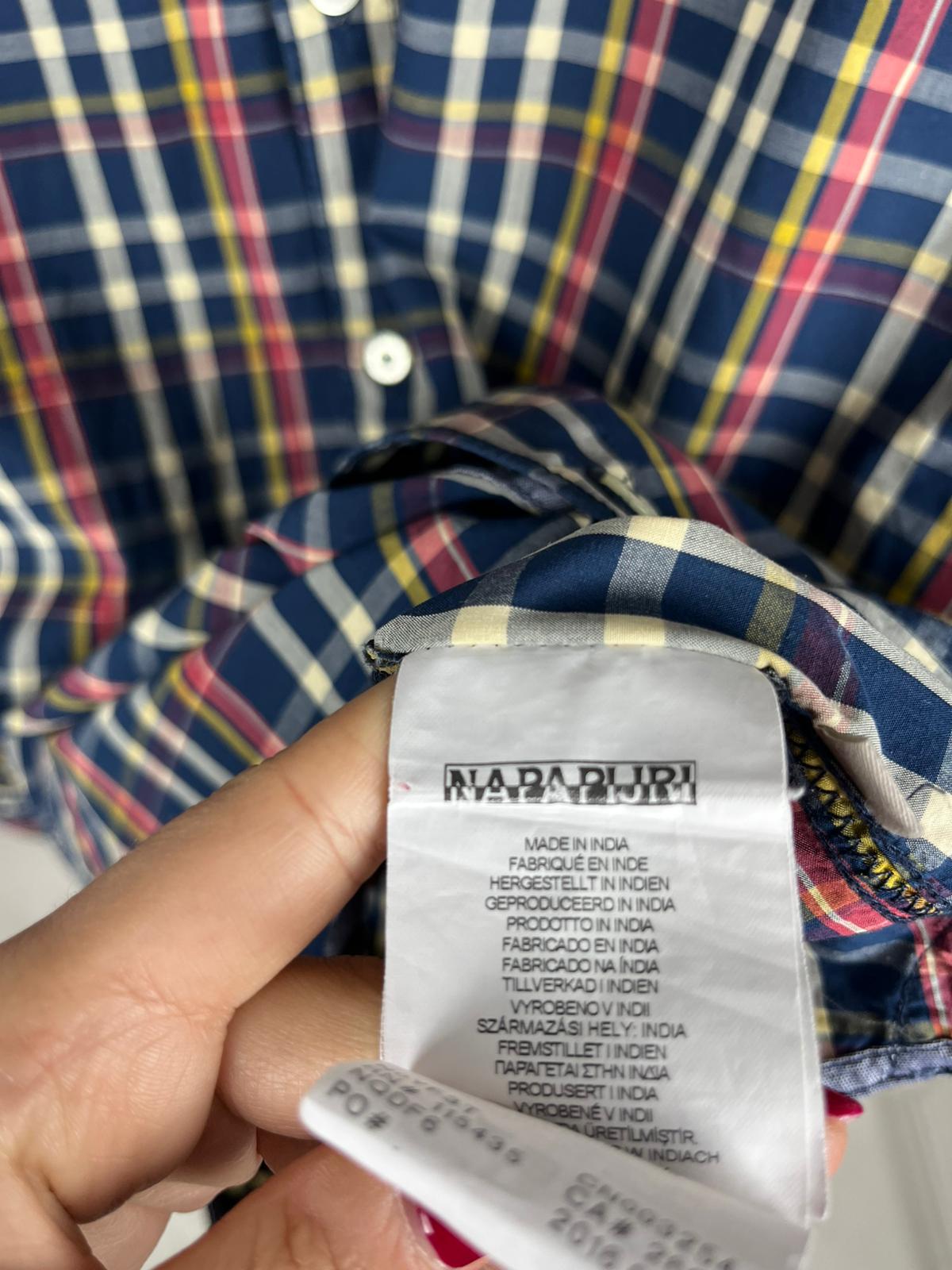 Camicia Napapijri vintage a quadri in cotone tecnico – anni 2000