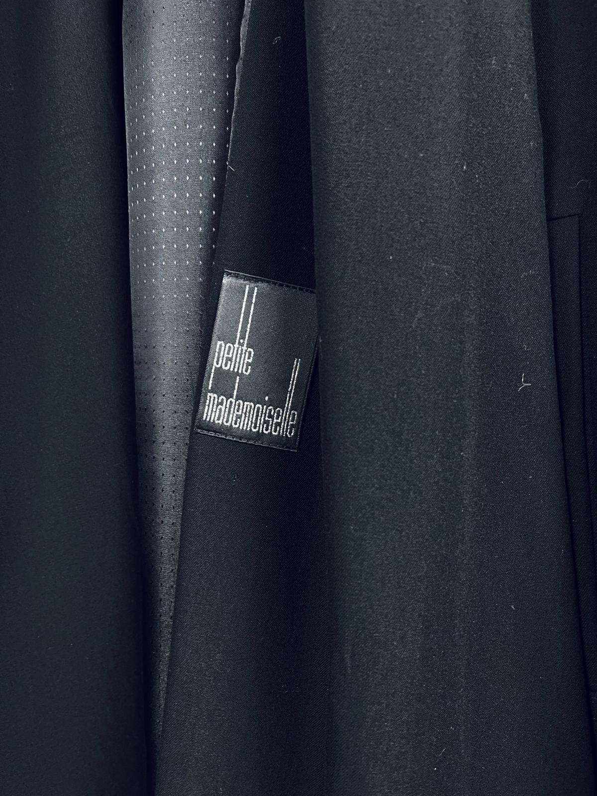 Cappotto leggero vintage Petite Mademoiselle nero anni ’90