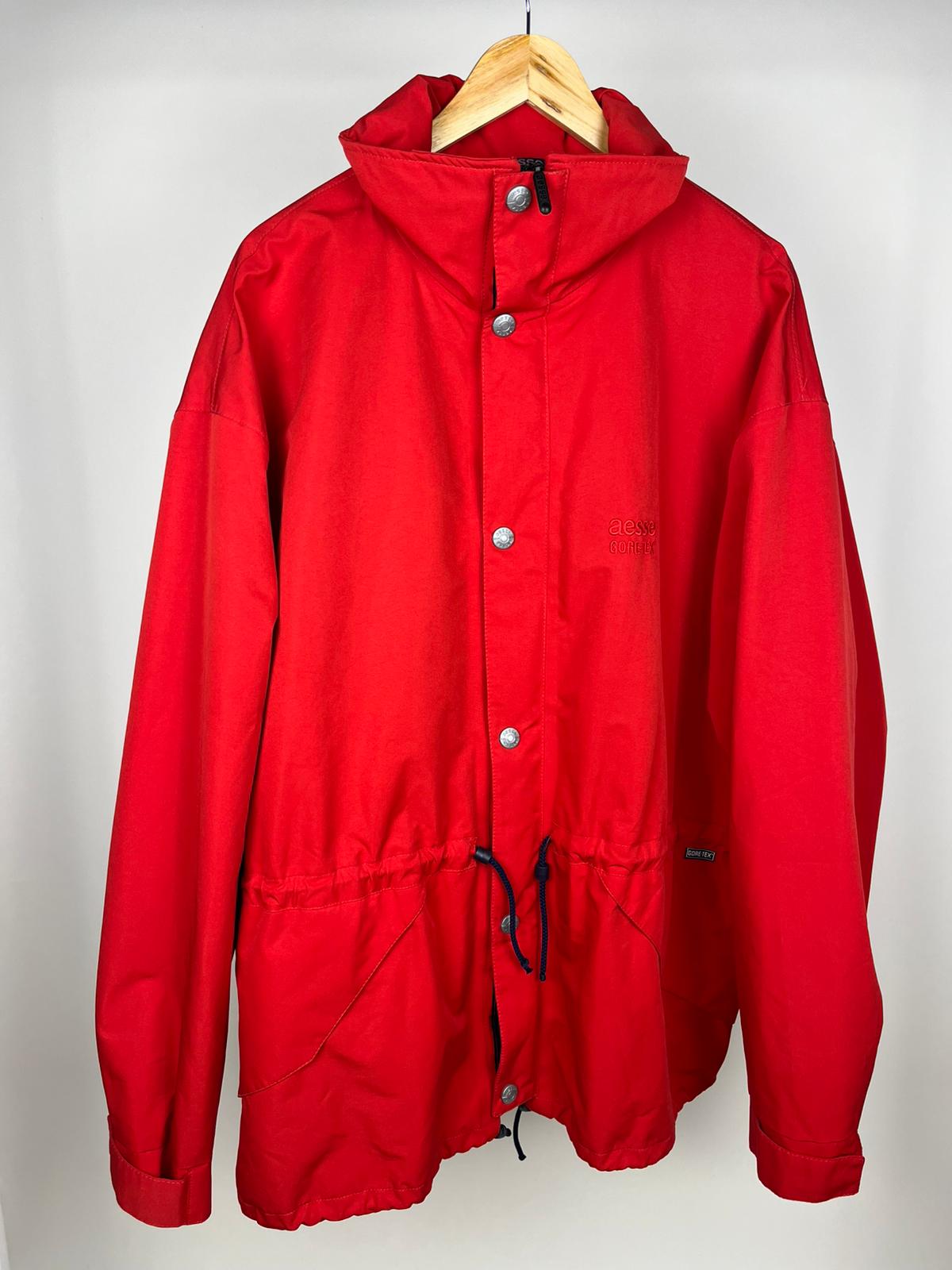Giacca Tecnica Aesse Gore-Tex Vintage Anni ‘90 Con Cappuccio Rosso