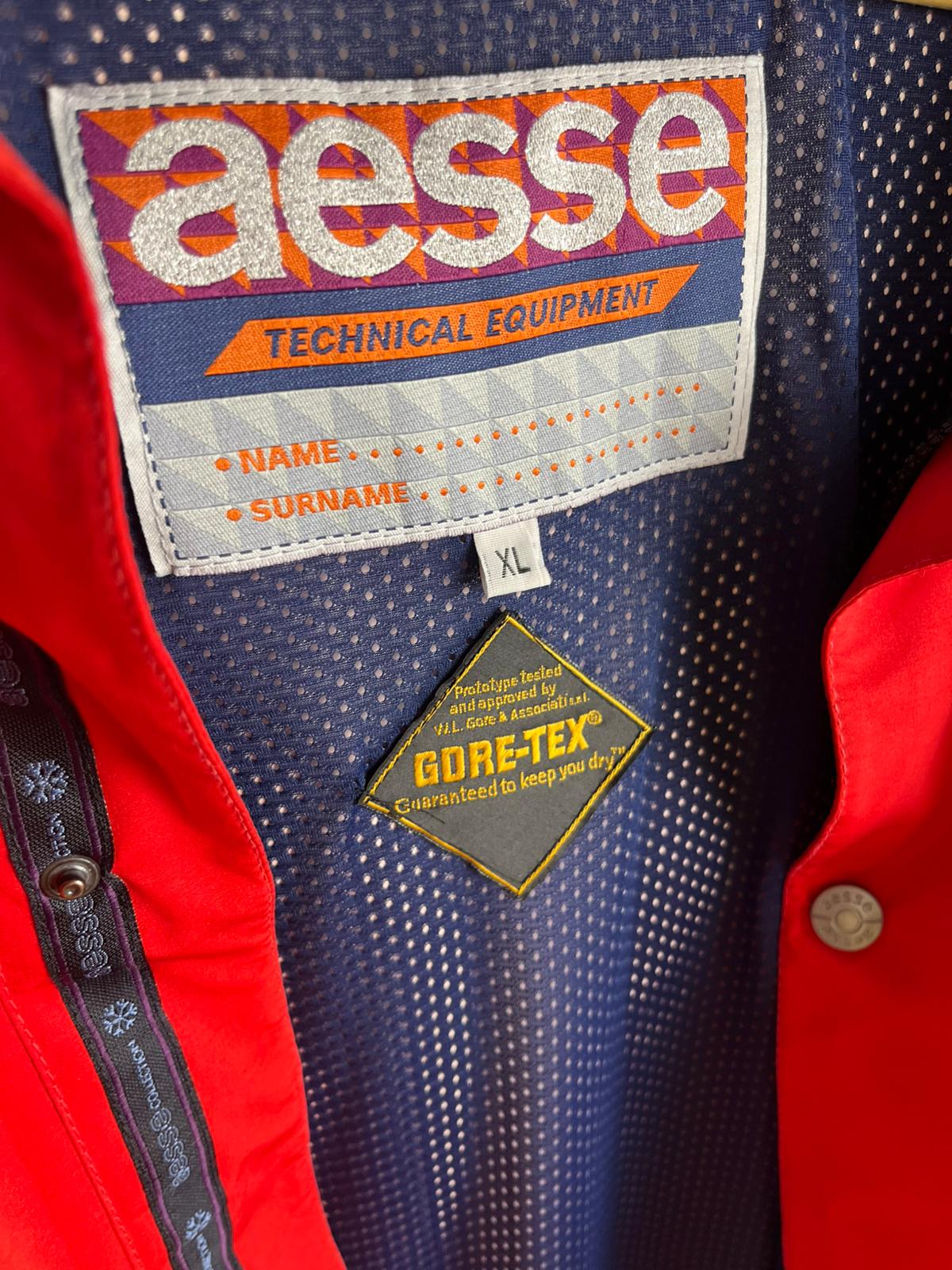 Giacca Tecnica Aesse Gore-Tex Vintage Anni ‘90 Con Cappuccio Rosso