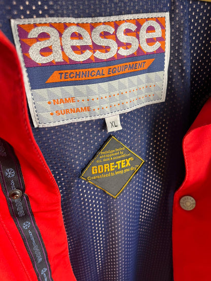 Giacca Tecnica Aesse Gore-Tex Vintage Anni ‘90 Con Cappuccio Rosso