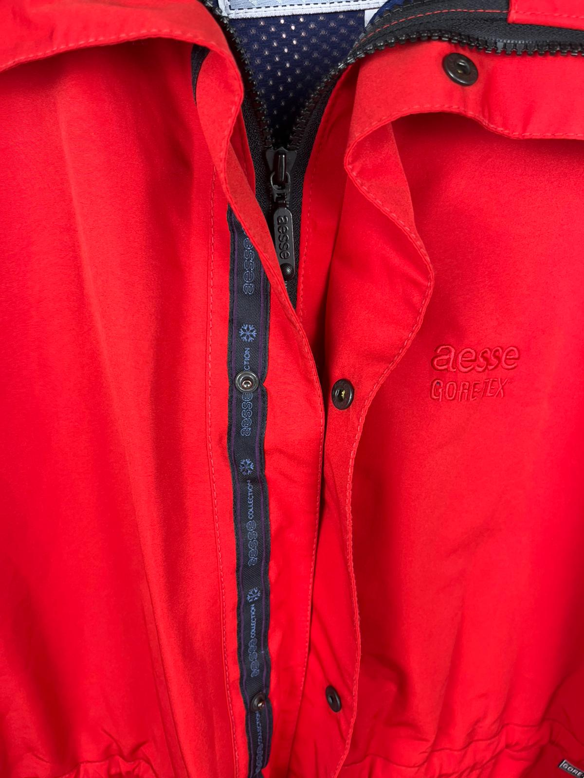 Giacca Tecnica Aesse Gore-Tex Vintage Anni ‘90 Con Cappuccio Rosso