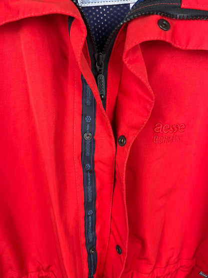 Giacca Tecnica Aesse Gore-Tex Vintage Anni ‘90 Con Cappuccio Rosso