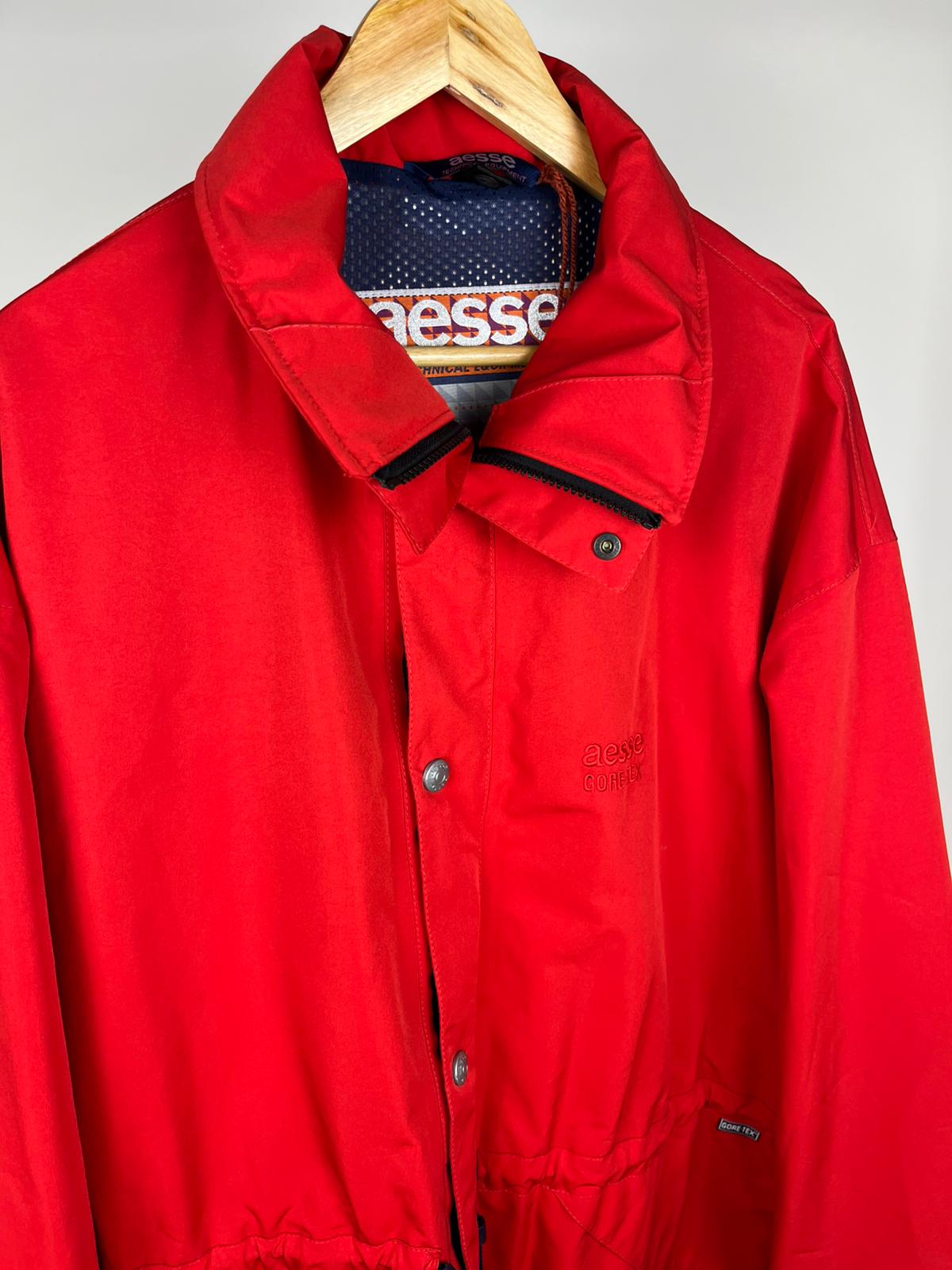 Giacca Tecnica Aesse Gore-Tex Vintage Anni ‘90 Con Cappuccio Rosso
