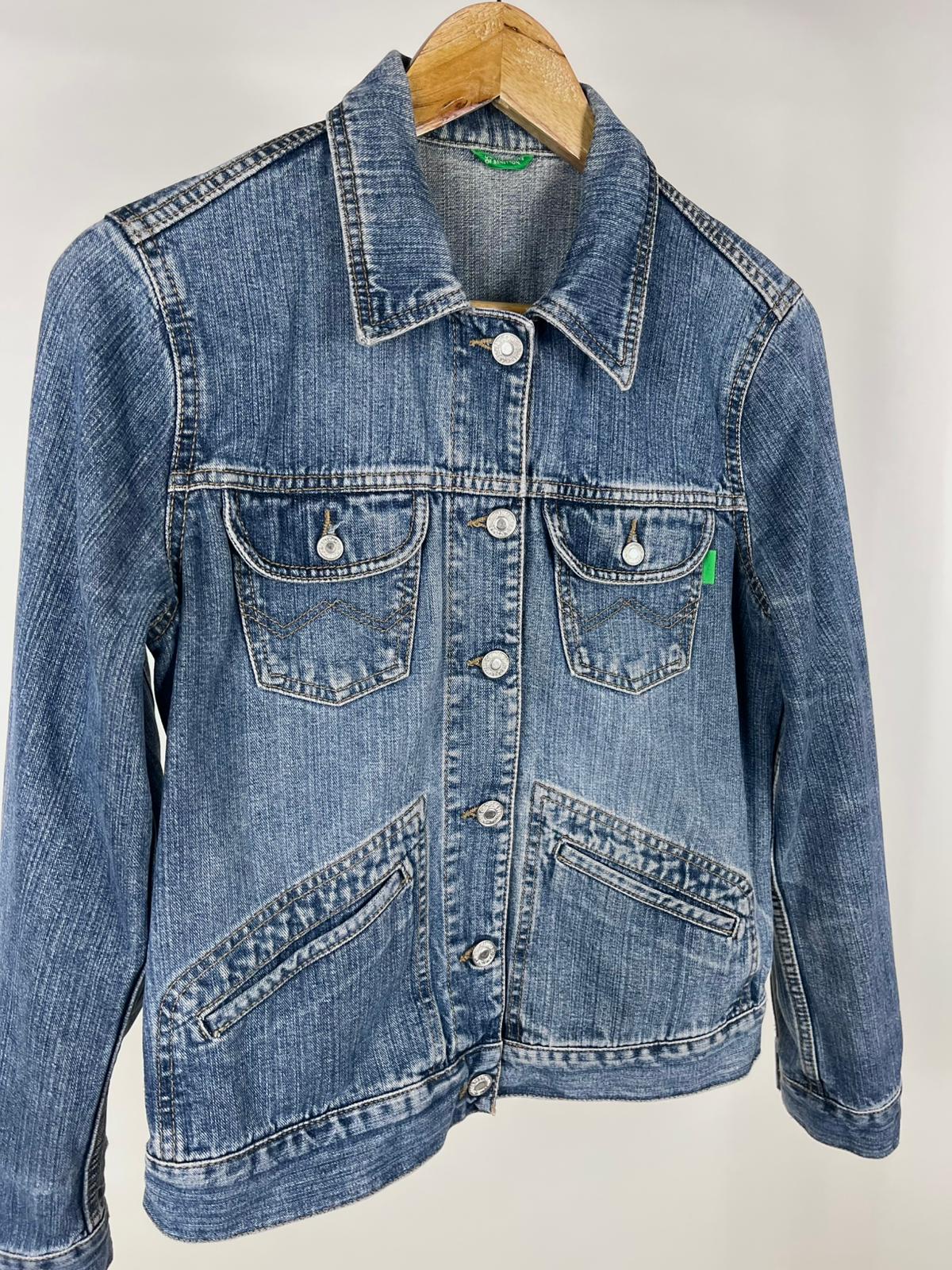 Giacca denim Benetton vintage anni ’90 lavaggio medio