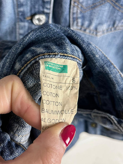 Giacca denim Benetton vintage anni ’90 lavaggio medio
