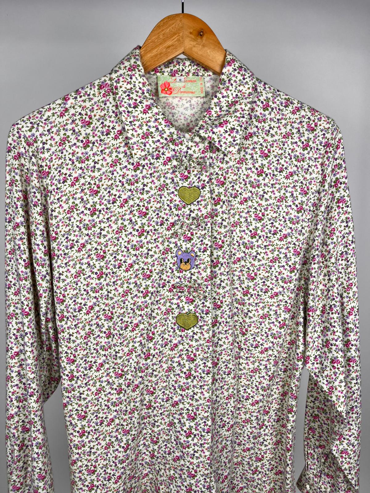 Camicia vintage floreale Made in Italy in cotone anni ’90