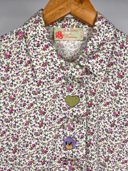 Camicia vintage floreale Made in Italy in cotone anni ’90