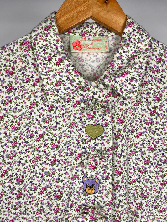 Camicia vintage floreale Made in Italy in cotone anni ’90