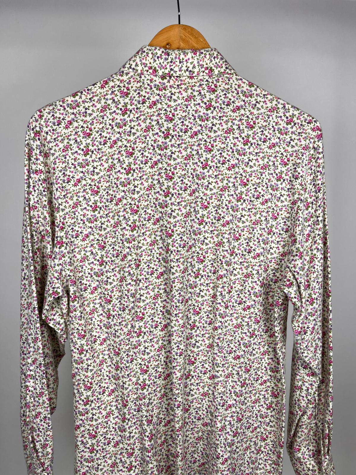 Camicia vintage floreale Made in Italy in cotone anni ’90