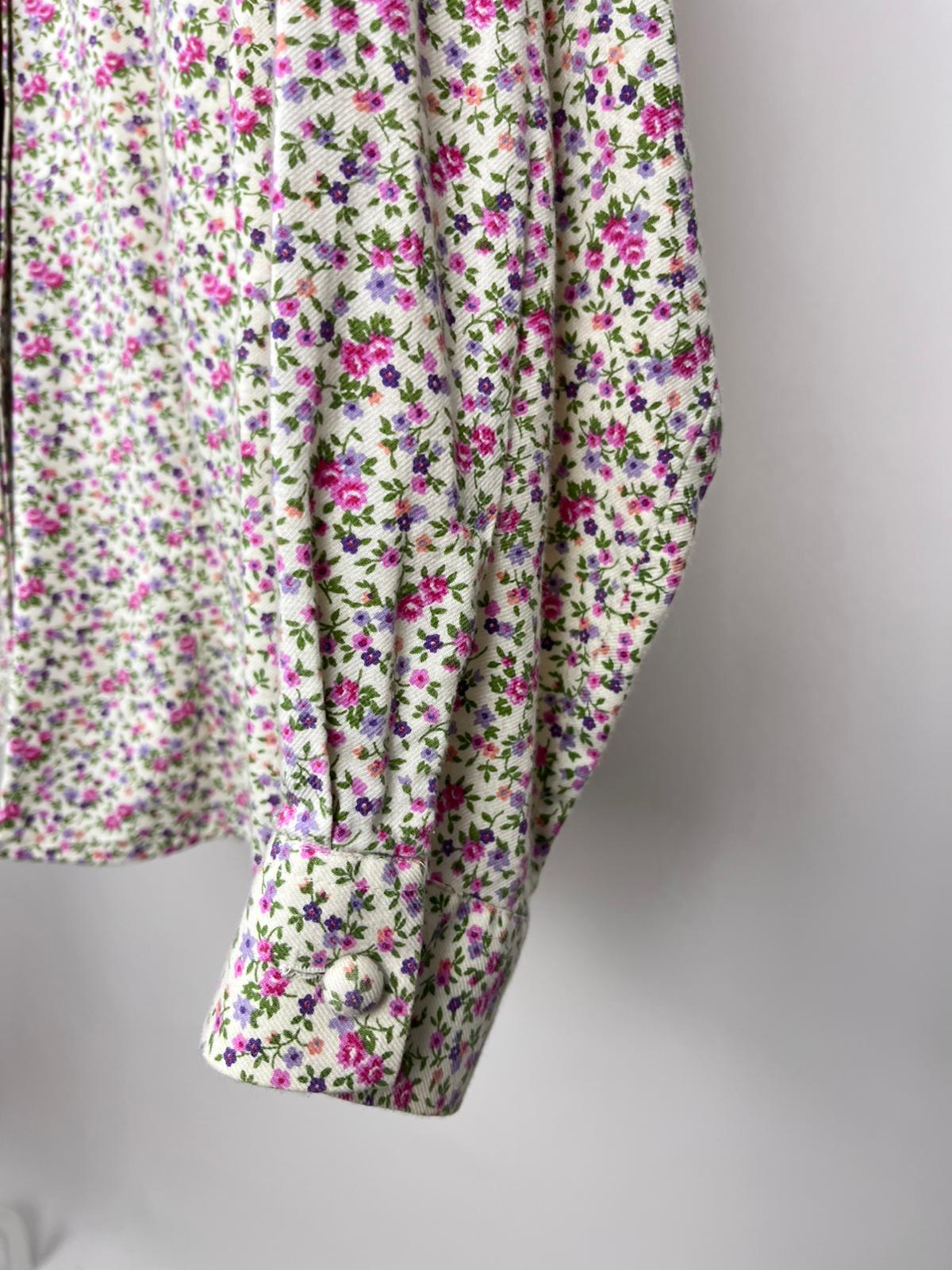 Camicia vintage floreale Made in Italy in cotone anni ’90