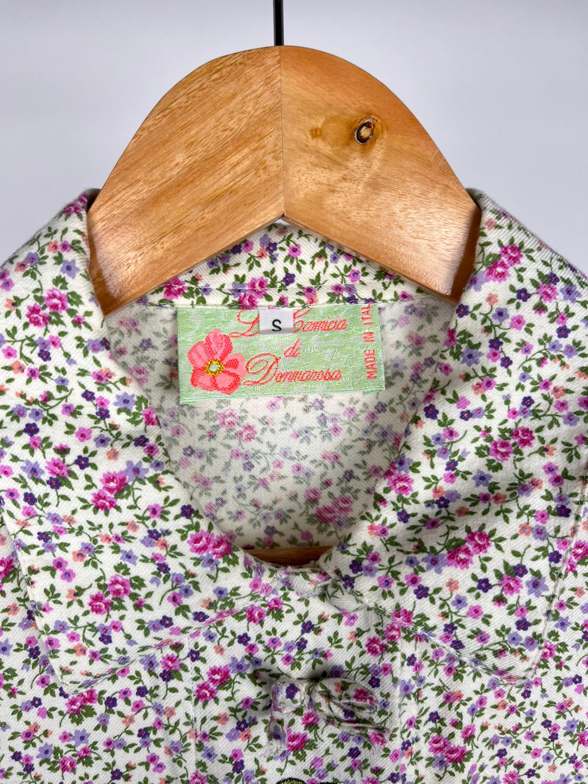 Camicia vintage floreale Made in Italy in cotone anni ’90