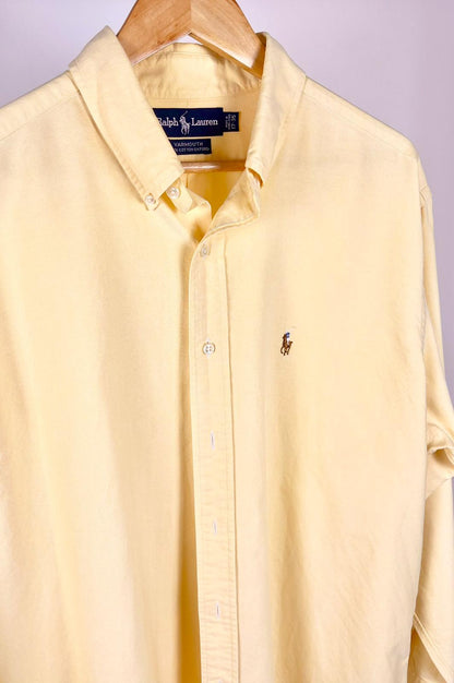 Camicia Uomo Ralph Lauren Yarmouth Oxford Giallo Pastello in 100% Cotton
