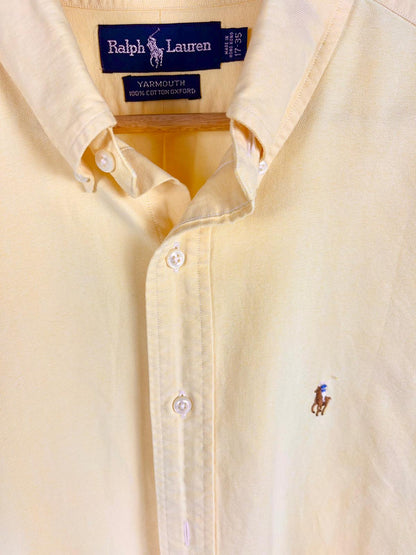 Camicia Uomo Ralph Lauren Yarmouth Oxford Giallo Pastello in 100% Cotton