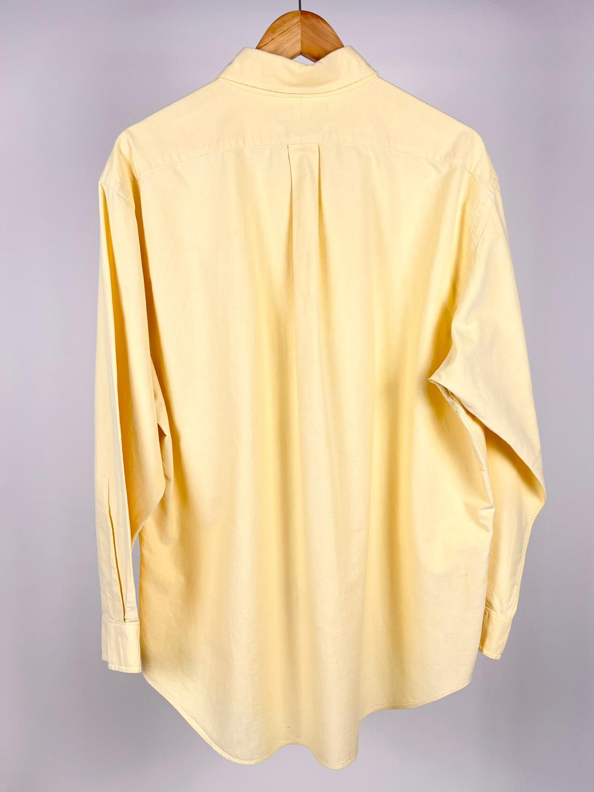 Camicia Uomo Ralph Lauren Yarmouth Oxford Giallo Pastello in 100% Cotton