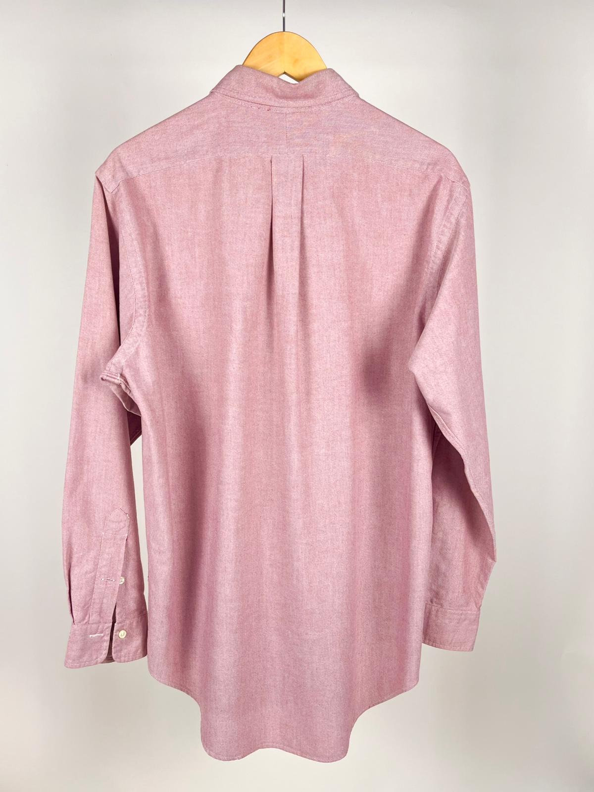 Camicia Ralph Lauren Vintage Rosa Melange Cotone Button-Down | Taglia L/XL