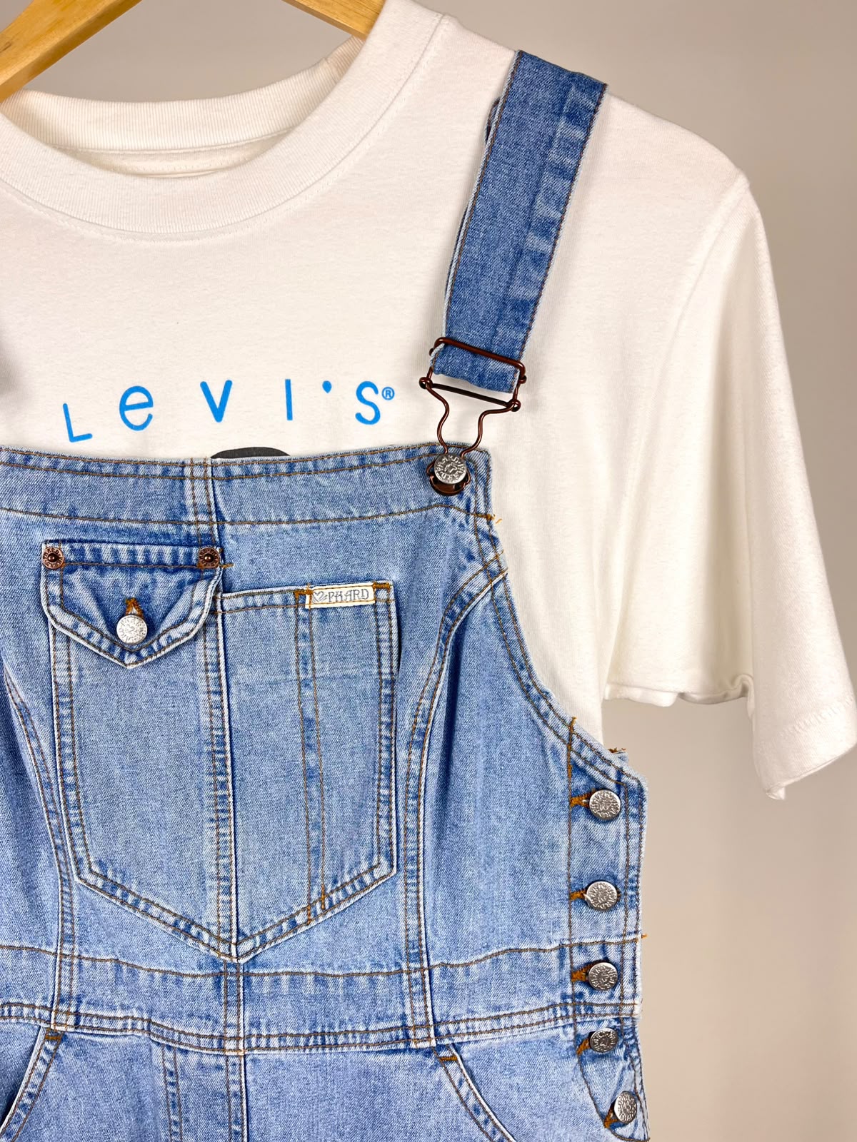 Salopette Gonna Vintage PHARD in Denim Chiaro – Jeans Anni ’90/2000