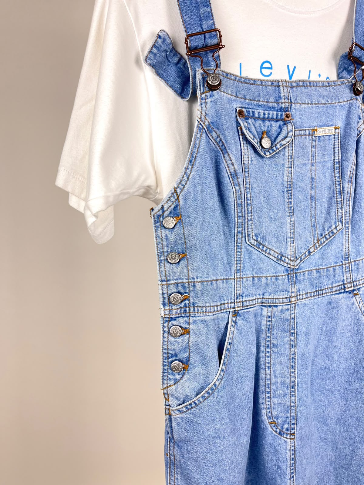 Salopette Gonna Vintage PHARD in Denim Chiaro – Jeans Anni ’90/2000