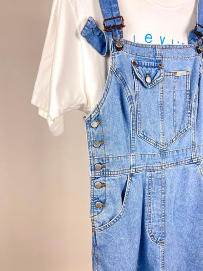Salopette Gonna Vintage PHARD in Denim Chiaro – Jeans Anni ’90/2000
